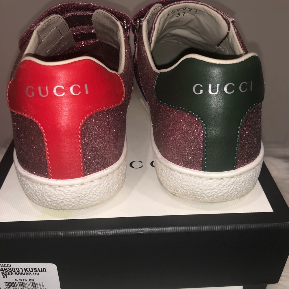 Gently Used Authentic Gucci Glitter Sneakers